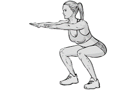 Woman doing squat jumps